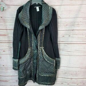 Clotheshead Mohair Blend Animal Print Long Sweater Cardigan Large